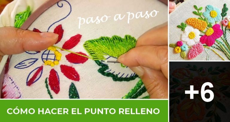 Cómo Hacer El Punto Relleno Bordados A Mano